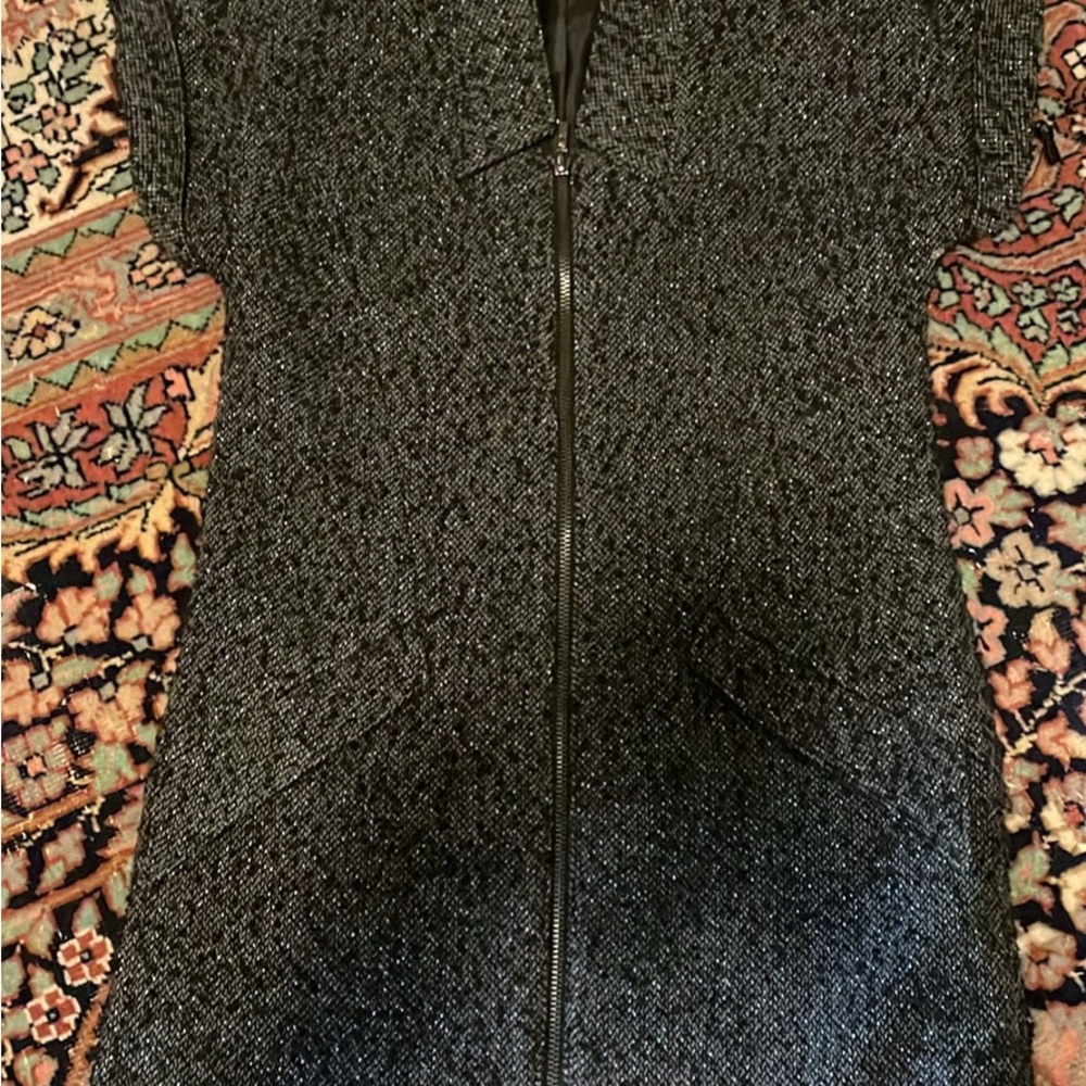 New Karl Lagerfeld Black and Gray Tweed Garment